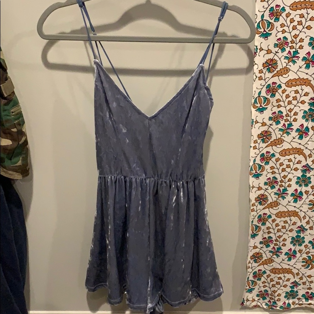 A blue romper